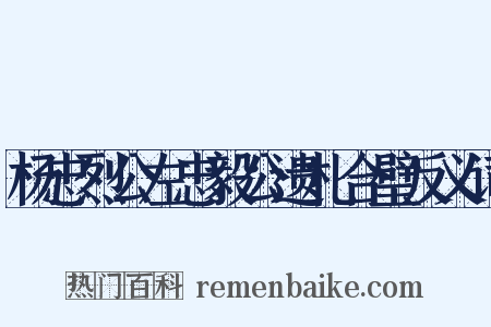 杨忠烈公左忠毅公遗札合璧反义词是什么意思的图片
